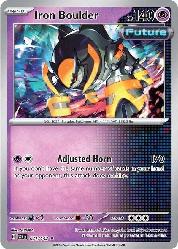 Iron Boulder - 071/142 Rare Pokémon card from Stellar Crown, Near Mint Holofoil