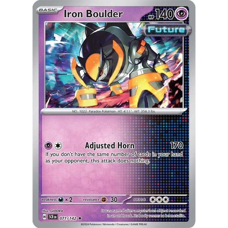 Iron Boulder - 071/142 Rare Pokémon card from Stellar Crown, Near Mint Holofoil