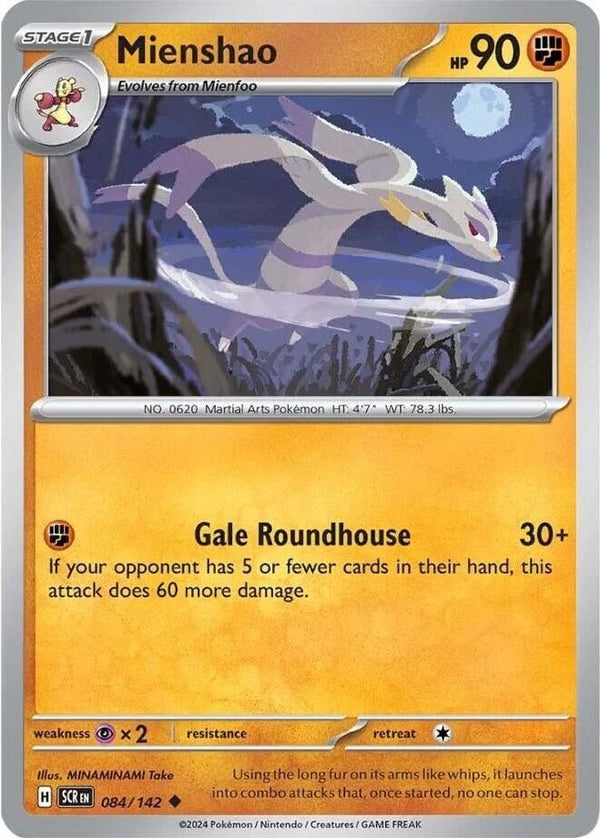 Mienshao - 084/142 Uncommon Pokémon card from Stellar Crown, Near Mint Normal