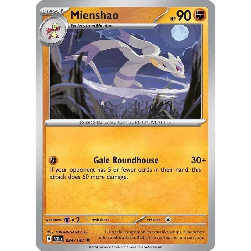 Mienshao - 084/142 Uncommon Pokémon card from Stellar Crown, Near Mint Normal