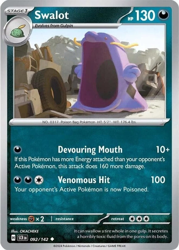 Swalot - 092/142 Uncommon Pokémon card from Stellar Crown, Near Mint Normal