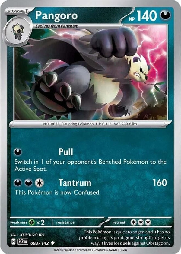 Pangoro - 093/142 Uncommon Pokémon card from Stellar Crown, Near Mint Normal