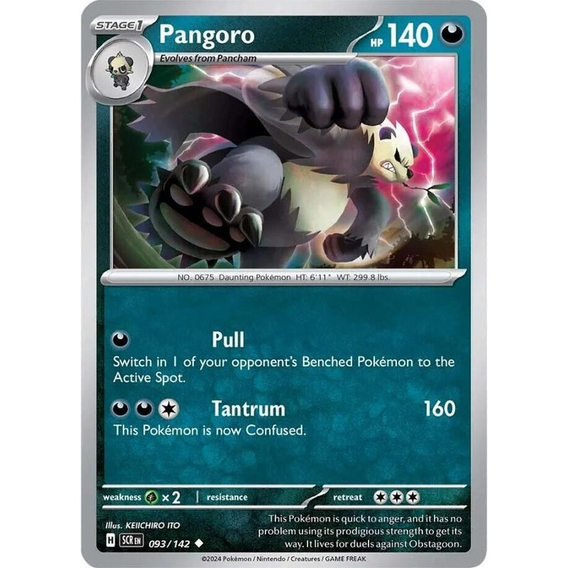 Pangoro - 093/142 Uncommon Pokémon card from Stellar Crown, Near Mint Normal