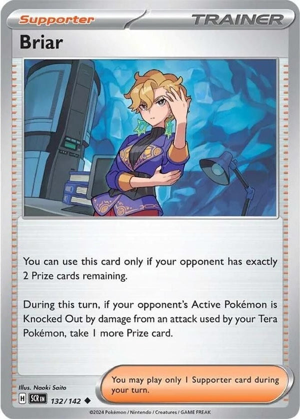 Briar - 132/142 Uncommon Pokémon card from Stellar Crown, Near Mint Normal