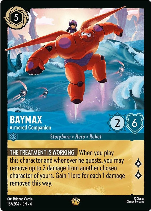 Baymax - Armored Companion - 157/204 Legendary Disney Lorcana card from Azurite Sea, Near Mint Normal