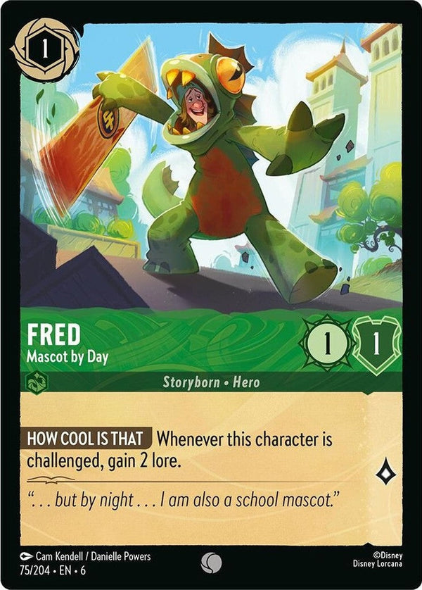 Fred - Mascot by Day - 75/204 Common Disney Lorcana card from Azurite Sea, Near Mint Normal