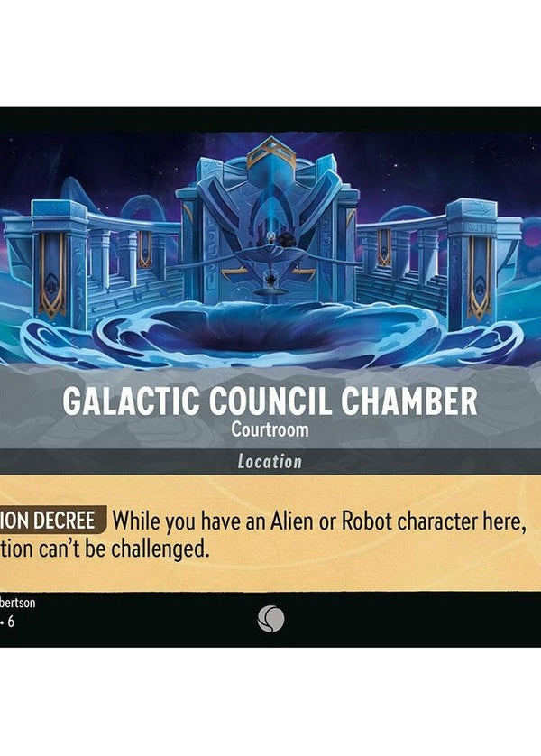 Galactic Council Chamber - Courtroom - 204/204 Common Disney Lorcana card from Azurite Sea, Near Mint Normal