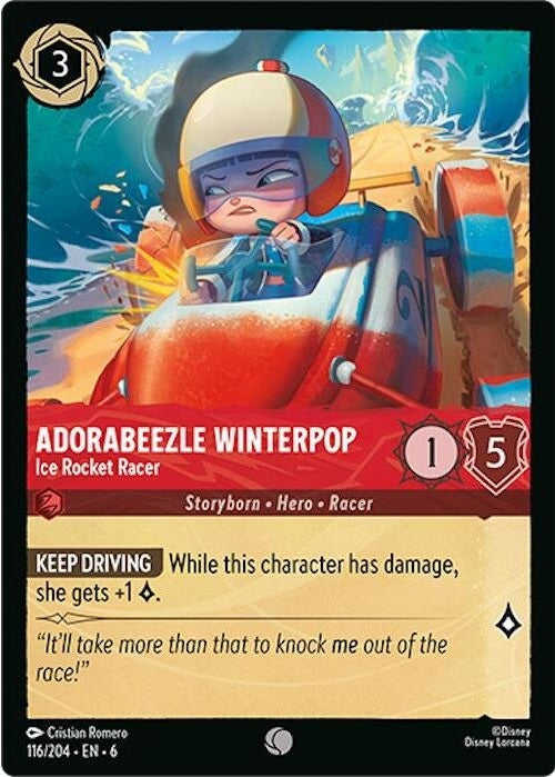 Adorabeezle Winterpop - Ice Rocket Racer - 116/204 Common Disney Lorcana card from Azurite Sea, Near Mint Normal