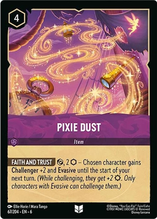 Pixie Dust - 67/204 Uncommon Disney Lorcana card from Azurite Sea, Near Mint Normal