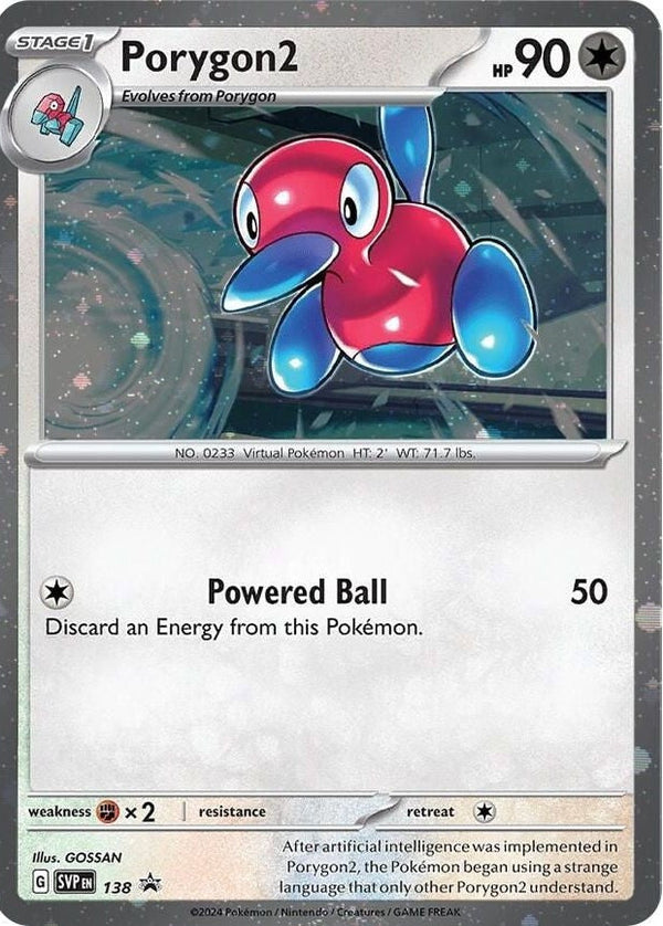 Porygon2 - 138 (Cosmos Holo) - 138 Promo Pokémon card from Scarlet & Violet Promo Cards, Near Mint Normal