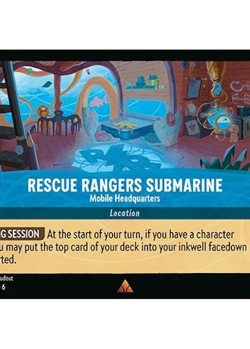 Rescue Rangers Submarine - Mobile Headquarters - 169/204 Rare Disney Lorcana card from Azurite Sea, Near Mint Normal