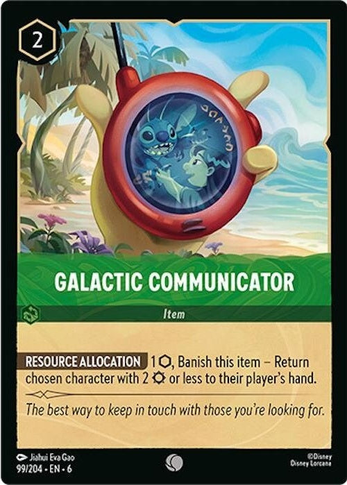 Galactic Communicator - 99/204 Common Disney Lorcana card from Azurite Sea, Near Mint Normal