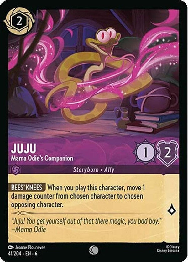 Juju - Mama Odie's Companion - 41/204 Common Disney Lorcana card from Azurite Sea, Near Mint Normal