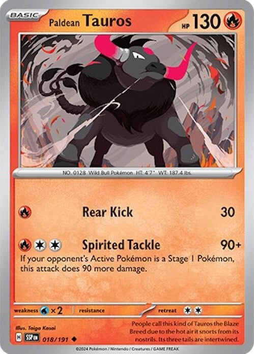 Paldean Tauros - 018/191