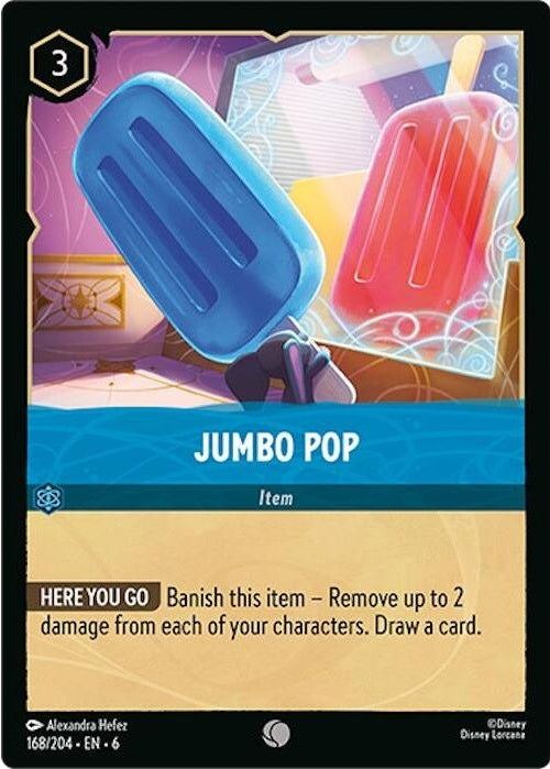 Jumbo Pop - 168/204 Common Disney Lorcana card from Azurite Sea, Near Mint Normal