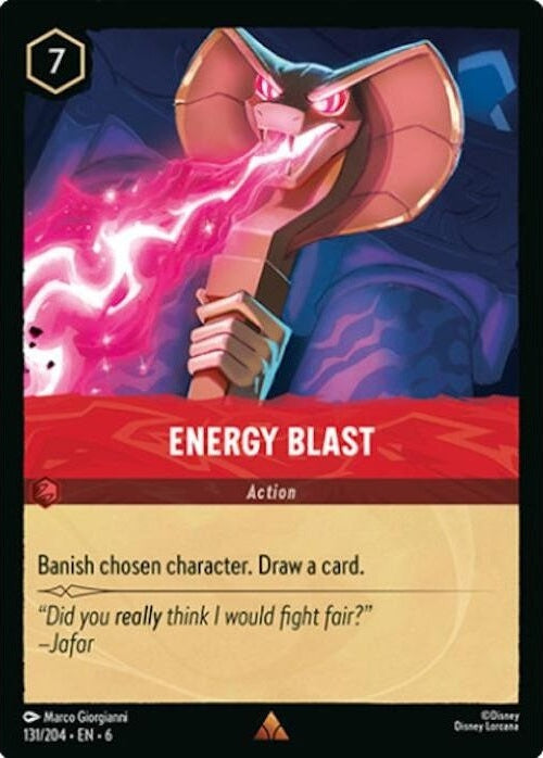 Energy Blast - 131/204 Rare Disney Lorcana card from Azurite Sea, Near Mint Normal