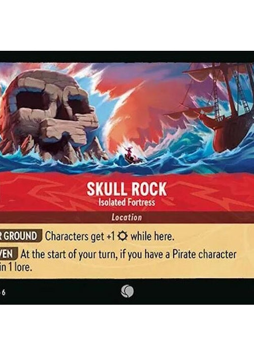 Skull Rock - Isolated Fortress - 136/204 Common Disney Lorcana card from Azurite Sea, Near Mint Normal