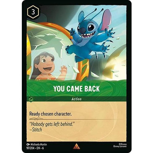 You Came Back