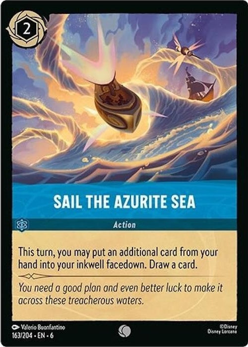 Sail the Azurite Sea - 163/204 Common Disney Lorcana card from Azurite Sea, Near Mint Normal