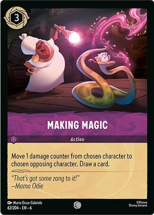 Making Magic - 62/204 Common Disney Lorcana card from Azurite Sea, Near Mint Normal