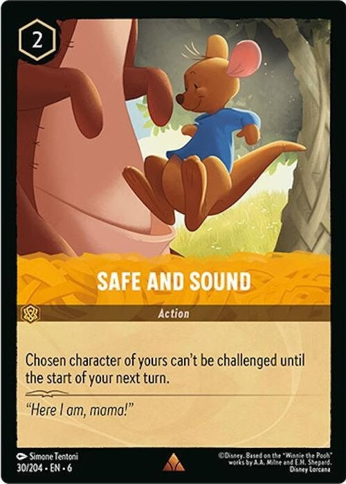 Safe and Sound - 30/204 Rare Disney Lorcana card from Azurite Sea, Near Mint Normal