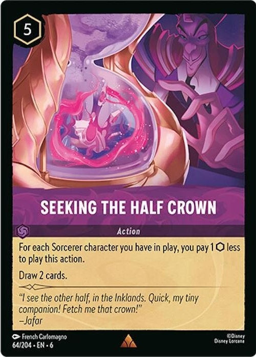 Seeking the Half Crown - 64/204 Rare Disney Lorcana card from Azurite Sea, Near Mint Normal