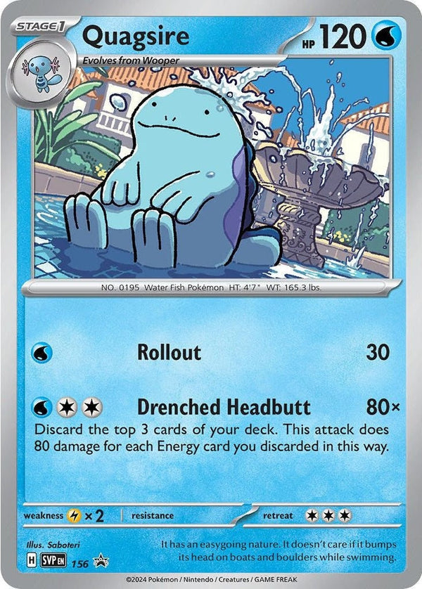 Quagsire - 156 Promo Pokémon card from Scarlet & Violet Promo Cards, Near Mint Holofoil