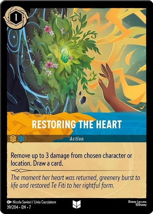 Restoring the Heart - 39/204 Uncommon Disney Lorcana card from Archazia's Island, Near Mint Normal