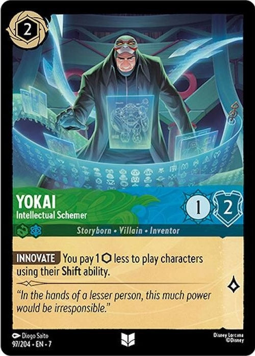 Yokai - Intellectual Schemer - 97/204 Uncommon Disney Lorcana card from Archazia's Island, Near Mint Normal
