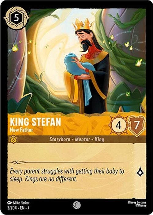 King Stefan - New Father - 3/204 Common Disney Lorcana card from Archazia's Island, Near Mint Normal