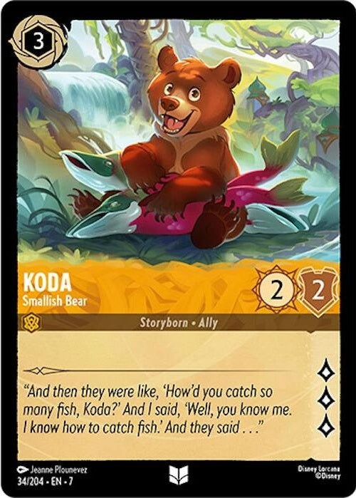 Koda - Smallish Bear - 34/304 Uncommon Disney Lorcana card from Archazia's Island, Near Mint Normal