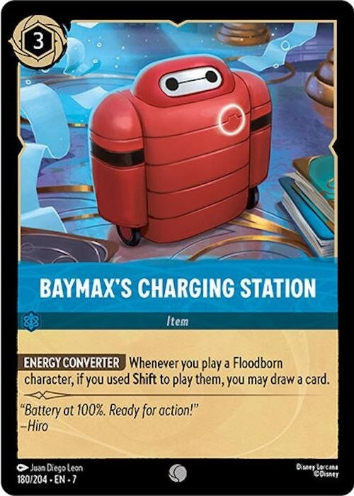 Baymax's Charging Station - 180/204 Common Disney Lorcana card from Archazia's Island, Near Mint Normal