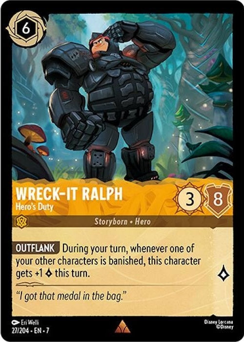 Wreck-It Ralph - Hero's Duty - 27/204 Rare Disney Lorcana card from Archazia's Island, Near Mint Normal