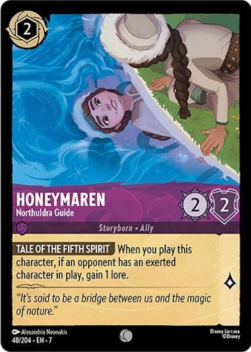 Honeymaren - Northuldra Guide - 48/204 Common Disney Lorcana card from Archazia's Island, Near Mint Normal