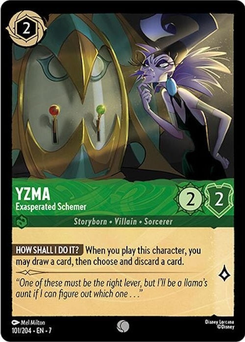 Yzma - Exasperated Schemer - 101/204 Common Disney Lorcana card from Archazia's Island, Near Mint Normal