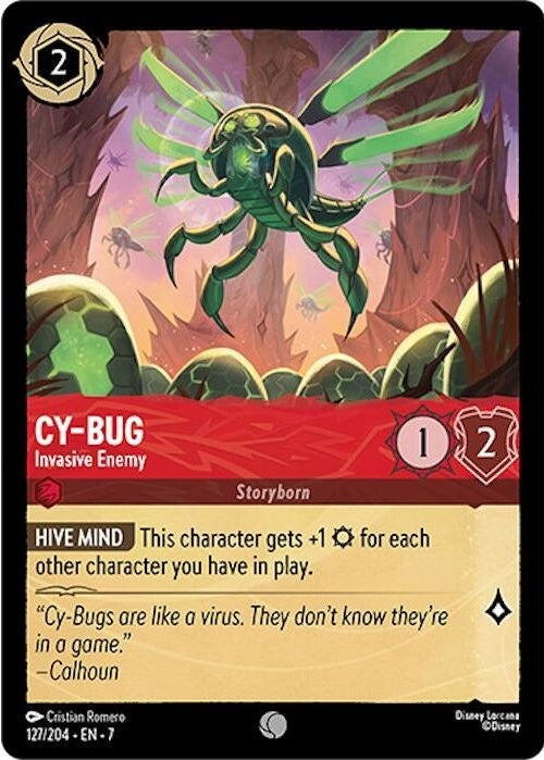 Cy-Bug - Invasive Enemy - 127/204 Common Disney Lorcana card from Archazia's Island, Near Mint Normal