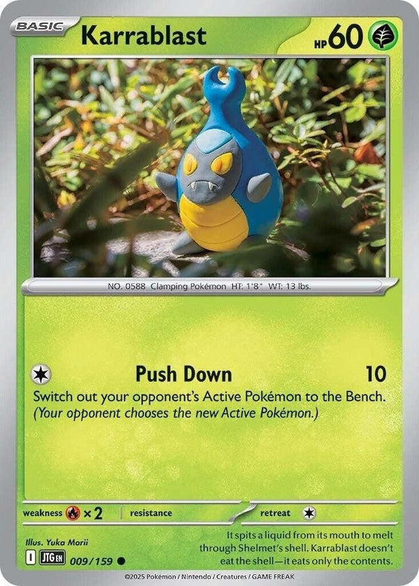 Karrablast - 009/159 Common Pokémon card from Journey Together, Near Mint Normal