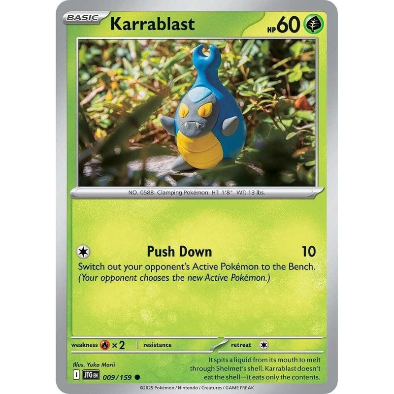 Karrablast - 009/159 Common Pokémon card from Journey Together, Near Mint Normal