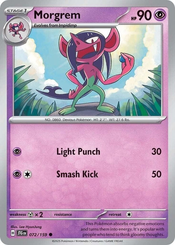 Morgrem - 072/159 Common Pokémon card from Journey Together, Near Mint Reverse Holofoil