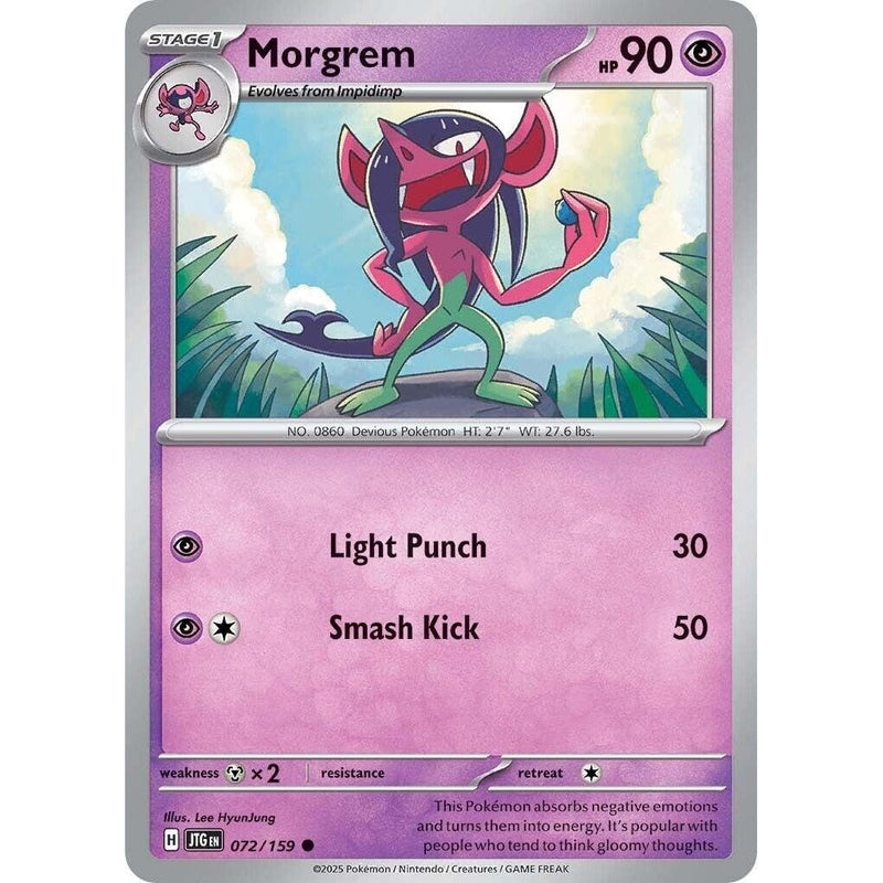Morgrem - 072/159 Common Pokémon card from Journey Together, Near Mint Reverse Holofoil
