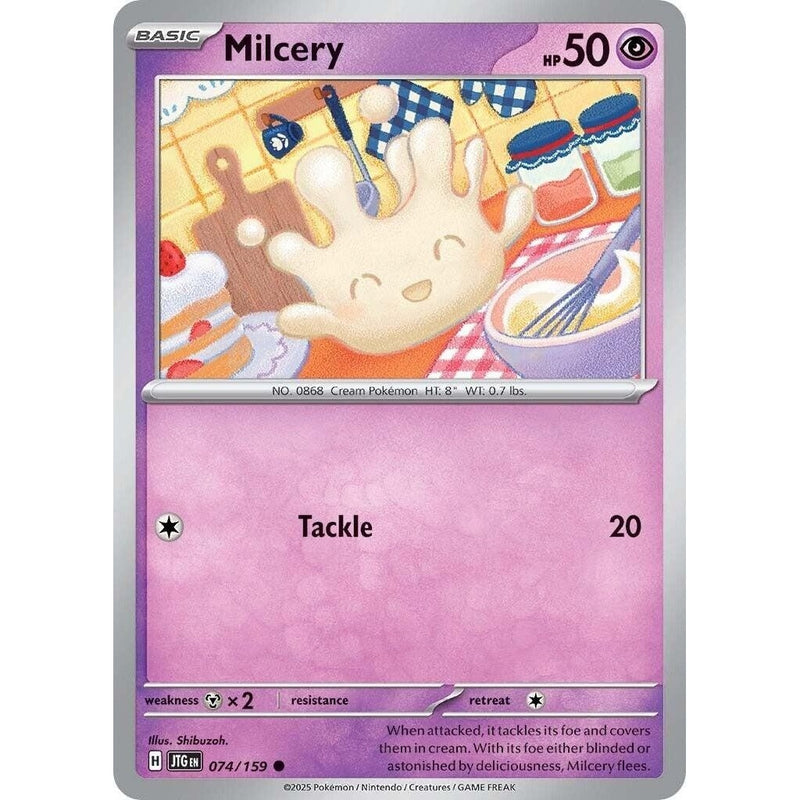 Milcery - 074/159 Common Pokémon card from Journey Together, Near Mint Reverse Holofoil