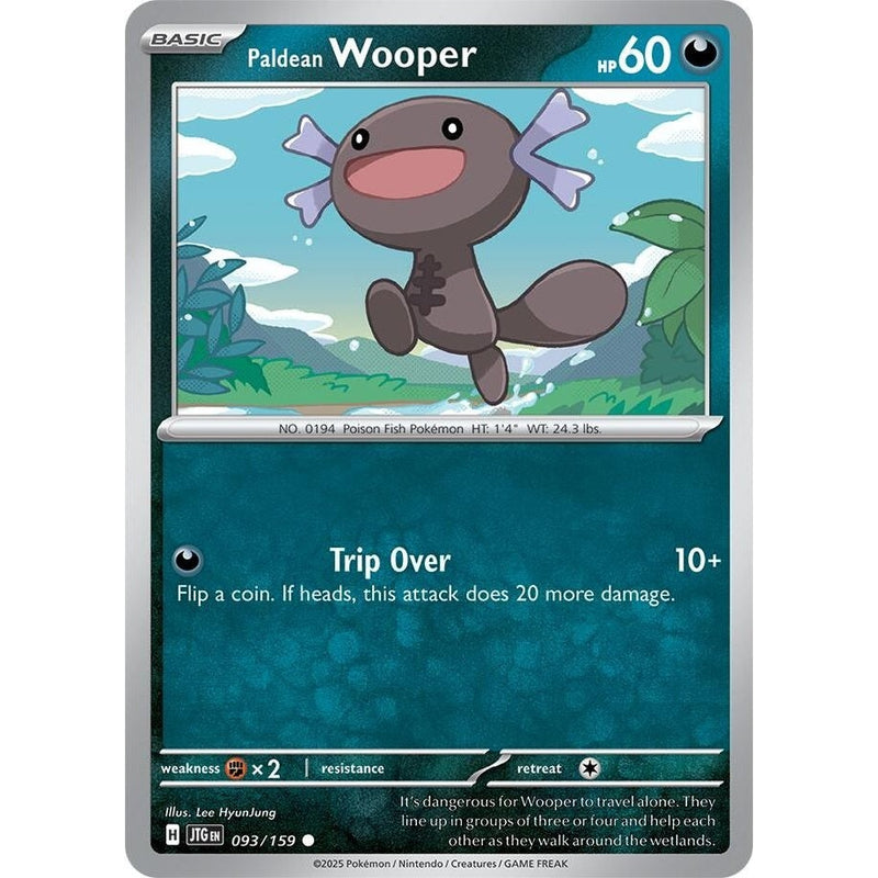Paldean Wooper - 093/159 Common Pokémon card from Journey Together, Near Mint Normal