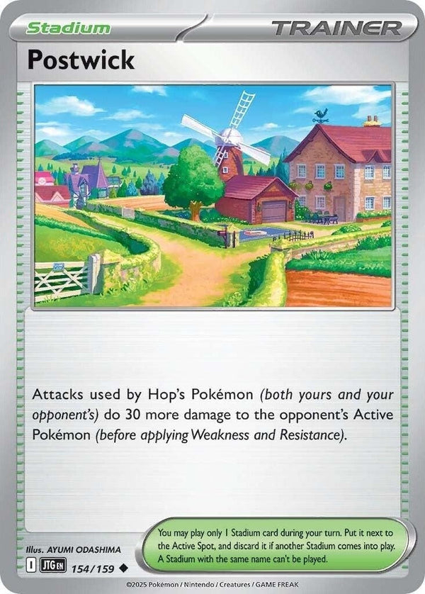 Postwick - 154/159 Uncommon Pokémon card from Journey Together, Near Mint Normal