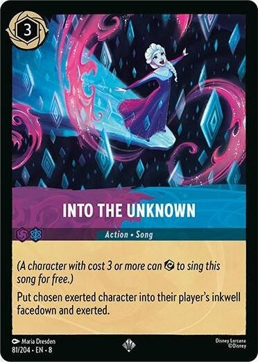 Into the Unknown - 81/204 Super Rare Disney Lorcana card from Reign of Jafar, Near Mint Normal