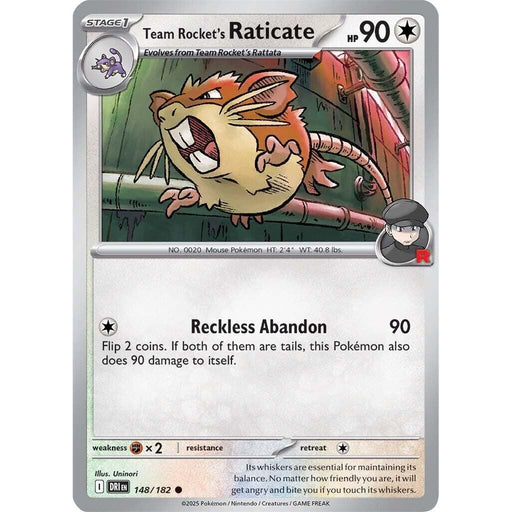 Team Rocket's Raticate - 148/182