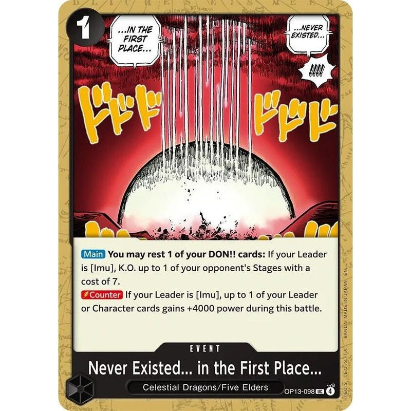 Never Existed... in the First Place...
