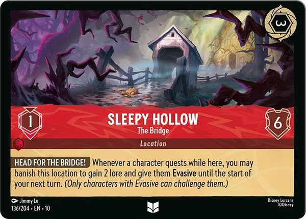 Sleepy Hollow - The Bridge - 136/204 Uncommon Disney Lorcana card from Whispers in the Well, Near Mint Normal