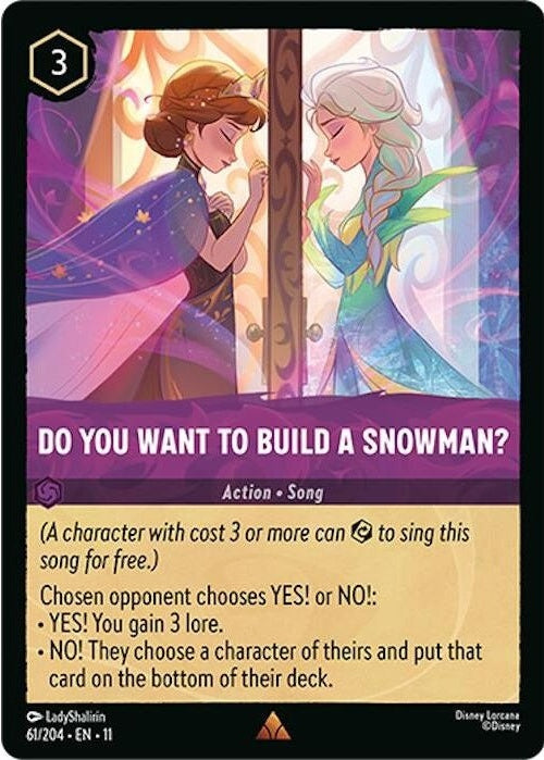 Do You Want To Build A Snowman? - 61/204 Rare Disney Lorcana card from Winterspell, Near Mint Normal