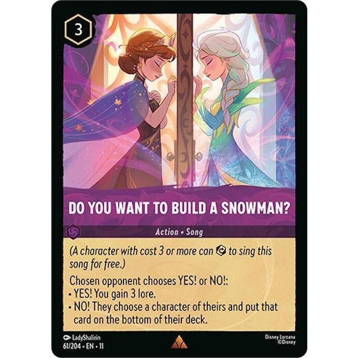 Do You Want To Build A Snowman? - 61/204 Rare Disney Lorcana card from Winterspell, Near Mint Normal