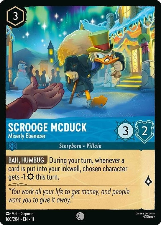 Scrooge McDuck - Miserly Ebenezer - 160/204 Common Disney Lorcana card from Winterspell, Near Mint Normal